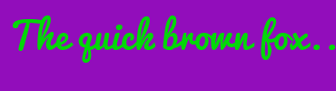 Image with Font Color 02D808 and Background Color 920DBB
